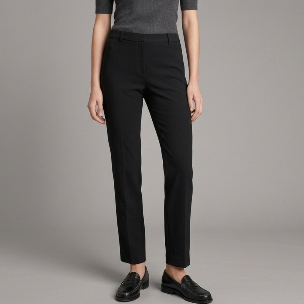 J.Crew Pants Womens Size 0 Black Kaya Four Season Stretch Carreman Fabric NWT